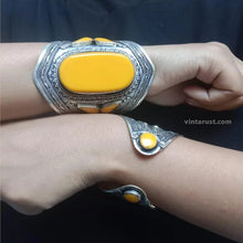 Load image into Gallery viewer, Vintage Tribal Cuff With Big Stones Bracelets
