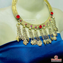 Load image into Gallery viewer, Vintage Tribal Red Stone Statement Choker Necklace
