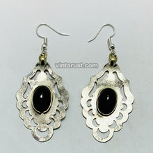 Load image into Gallery viewer, Vintage Turkmen Earrings With Black Onyx
