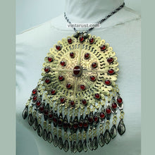 Load image into Gallery viewer, Vintage Turkmen Pendant Necklace With Stones
