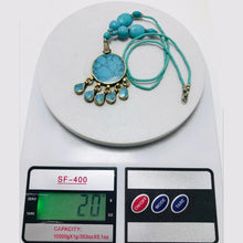 Load image into Gallery viewer, Turquoise Beaded Boho Necklace
