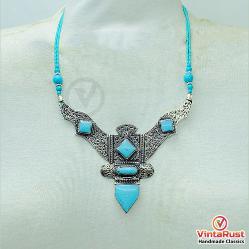 Nepalese Turquoise Green Handmade Necklace