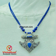 Load image into Gallery viewer, Handmade Tribal Chain Lapis Lazuli Necklace
