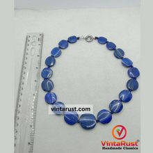 Load image into Gallery viewer, Lapis Lazuli Beaded Stone Choker Necklace
