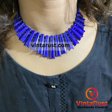 Load image into Gallery viewer, Lapis Lazuli Stone Vintage Jewelry set
