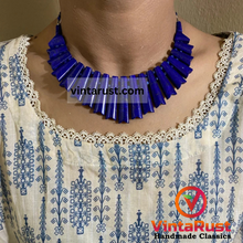 Load image into Gallery viewer, Lapis Lazuli Stone Vintage Jewelry set
