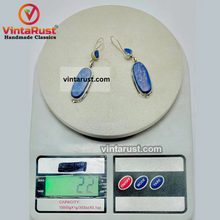 Load image into Gallery viewer, Lapis Lazuli Long Dangle Statement Earrings
