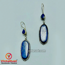 Load image into Gallery viewer, Lapis Lazuli Long Dangle Statement Earrings
