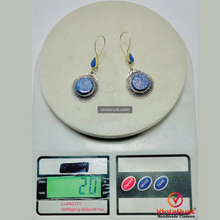 Load image into Gallery viewer, Antique Lapis Lazuli Handmade Earrings
