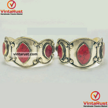 Load image into Gallery viewer, Red Coral Stone Handmade Bracelet
