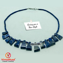 Load image into Gallery viewer, Lapis Lazuli Stone Beaded Light Weight Necklace
