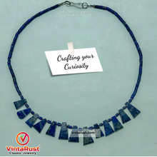Load image into Gallery viewer, Lapis Lazuli Stone Beaded Light Weight Necklace
