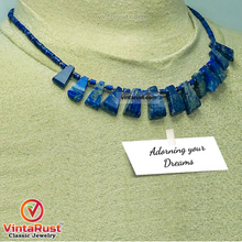 Load image into Gallery viewer, Lapis Lazuli Stone Beaded Light Weight Necklace
