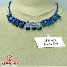 Load image into Gallery viewer, Lapis Lazuli Stone Beaded Light Weight Necklace
