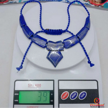 Load image into Gallery viewer, Antique Lapis Lazuli Stone Choker Necklace
