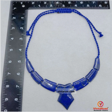 Load image into Gallery viewer, Antique Lapis Lazuli Stone Choker Necklace
