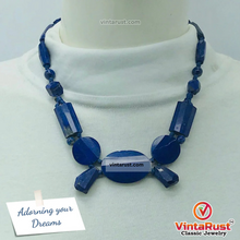Load image into Gallery viewer, Vintage Lapis Lazuli Stone Beaded Tribal Necklace
