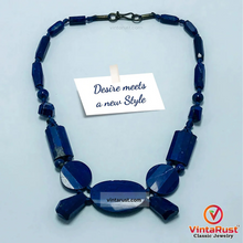 Load image into Gallery viewer, Vintage Lapis Lazuli Stone Beaded Tribal Necklace
