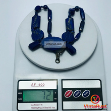 Load image into Gallery viewer, Vintage Lapis Lazuli Stone Beaded Tribal Necklace
