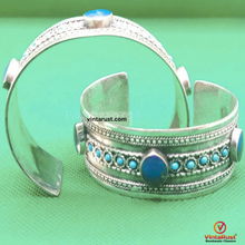 Load image into Gallery viewer, Handmade Tribal Lapis Lazuli Stones Bracelet
