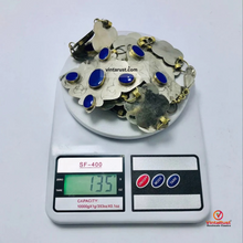 Load image into Gallery viewer, Turkman Belly Chain Inlaid With Lapis Stones
