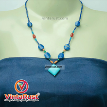 Load image into Gallery viewer, Lapis and Turquoise Beaded Necklace
