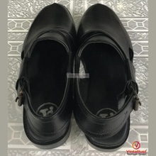 Load image into Gallery viewer, Handcrafted Unique Black Peshawari Men&#39;s  Chappal
