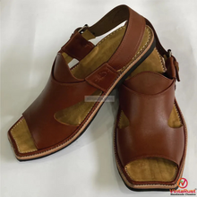Load image into Gallery viewer, Brown Leather Peshawari Sandals
