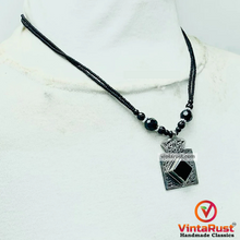 Load image into Gallery viewer, Vintage Black Stone Double Chain Beaded Necklace
