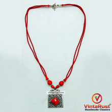 Load image into Gallery viewer, Tibetan Style Red Coral Statement Necklace
