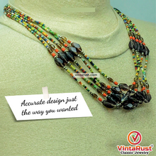 Load image into Gallery viewer, Multicolor Beaded Tribal Necklace
