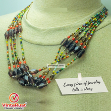 Load image into Gallery viewer, Multicolor Beaded Tribal Necklace

