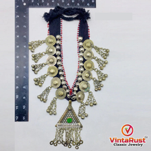 Load image into Gallery viewer, Handmade Turkmen Necklace With Dangling Pendant
