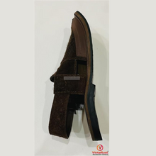 Load image into Gallery viewer, Stylish Dark Brown Suede Peshawari Chappals
