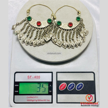 Load image into Gallery viewer, Boho Hoop Earrings with Tassels
