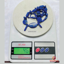 Load image into Gallery viewer, Lapis Lazuli Beaded Necklace: Vintage Tribal Gemstone Jewelry
