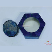 Load image into Gallery viewer, Lapis Lazuli Hexagon Jewelry Box
