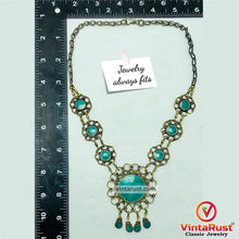 Load image into Gallery viewer, Handmade Boho Tribal Stone Pendant Necklace
