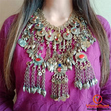 Load image into Gallery viewer, Vintage Tribal Necklace Embellished with Fish Motifs
