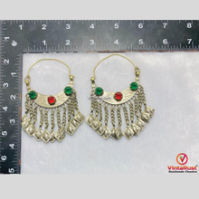 Load image into Gallery viewer, Boho Hoop Earrings with Tassels
