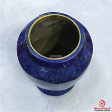 Load image into Gallery viewer, Handmade Lapis Lazuli Decorative Jar with Lid: Natural Gemstone Home Décor
