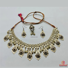 Load image into Gallery viewer, Handmade Tribal Choker Necklace with Earrings &amp; Ring
