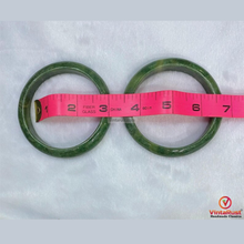 Load image into Gallery viewer, Handmade Natural Green Jade Stone Bangles Set
