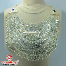 Load image into Gallery viewer, Tribal Silver Kuchi Multilayers Bells Necklace
