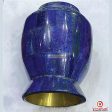 Load image into Gallery viewer, Handmade Lapis Lazuli Decorative Jar with Lid: Natural Gemstone Home Décor
