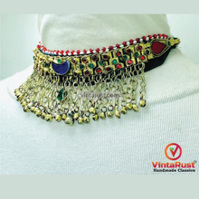 Load image into Gallery viewer, Handmade Tribal Choker with Bells
