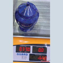 Load image into Gallery viewer, Handmade Lapis Lazuli Decorative Jar with Lid: Natural Gemstone Home Décor
