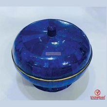 Load image into Gallery viewer, Handmade Lapis Lazuli Blue Mosaic Decorative Bowl with Lid
