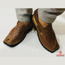Load image into Gallery viewer, Authentic Brown Peshawari Sandals for Men
