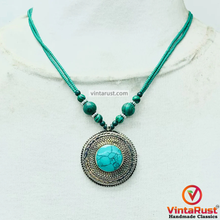 Load image into Gallery viewer, Turquoise Beaded Light Weight Pendant Necklace
